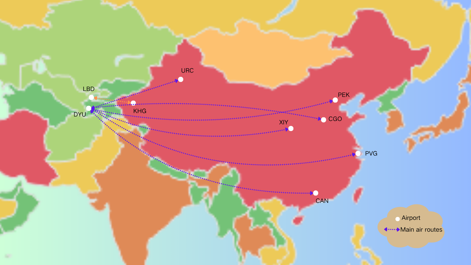 Air Freight from China to Tajikistan